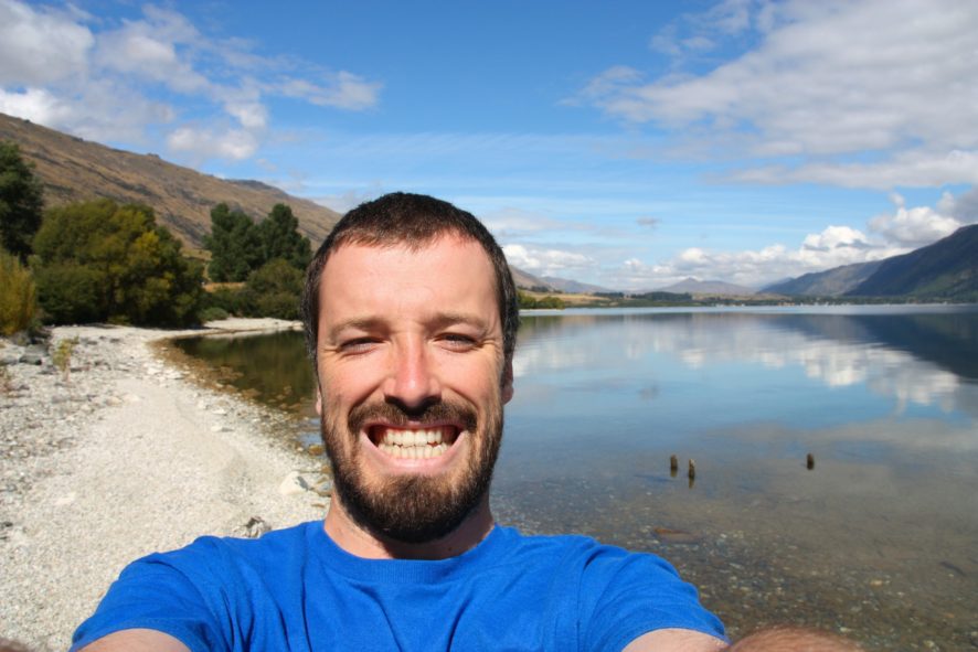 Outdoor selfie photo from Lake Wakatipu, New Zealand.